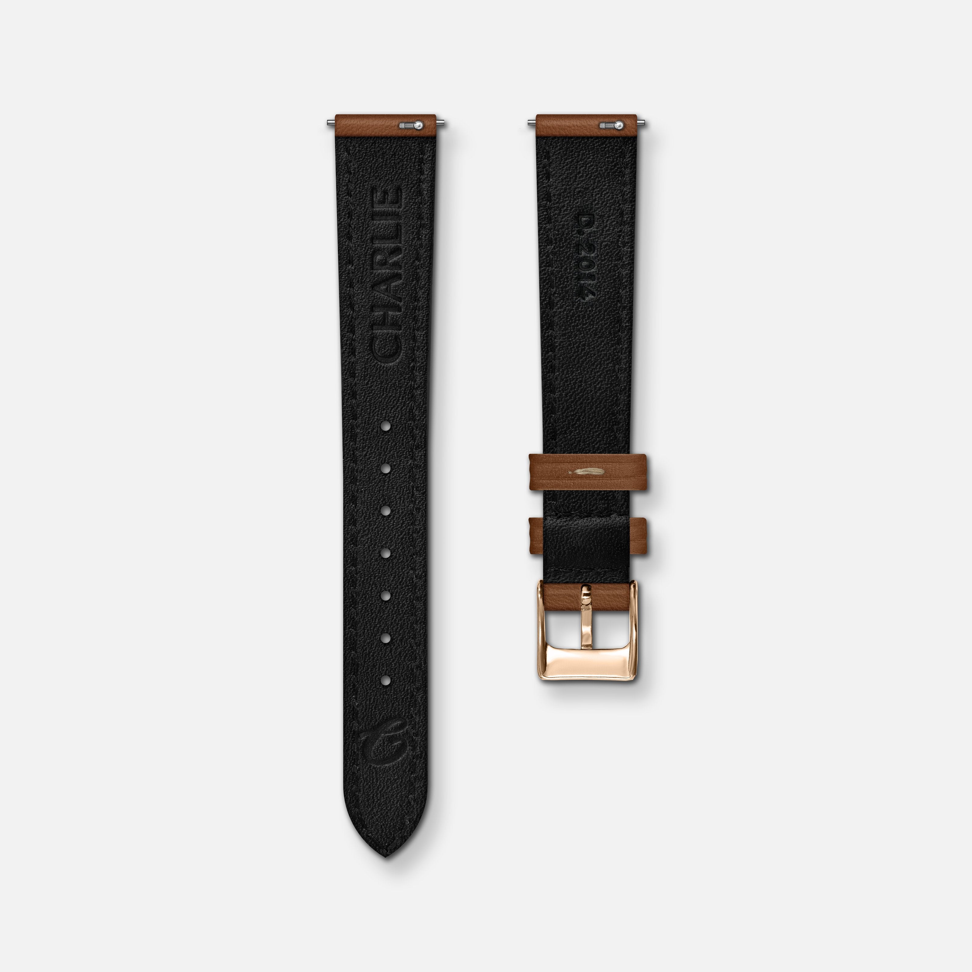 charlie-paris-bracelet-cuir-marron-14mm-boucle-ardillon-interchangeable image 3