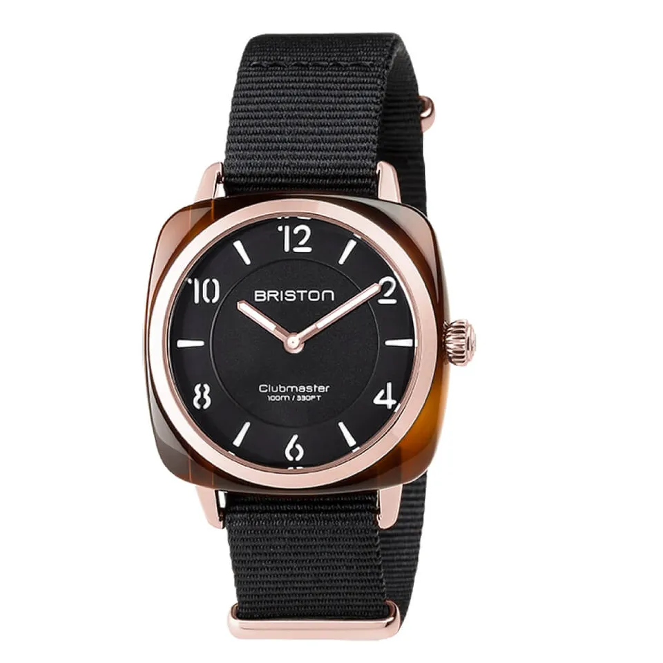 briston-clubmaster-chic-hm-quartz-36-mm-or-rose-noir image 1