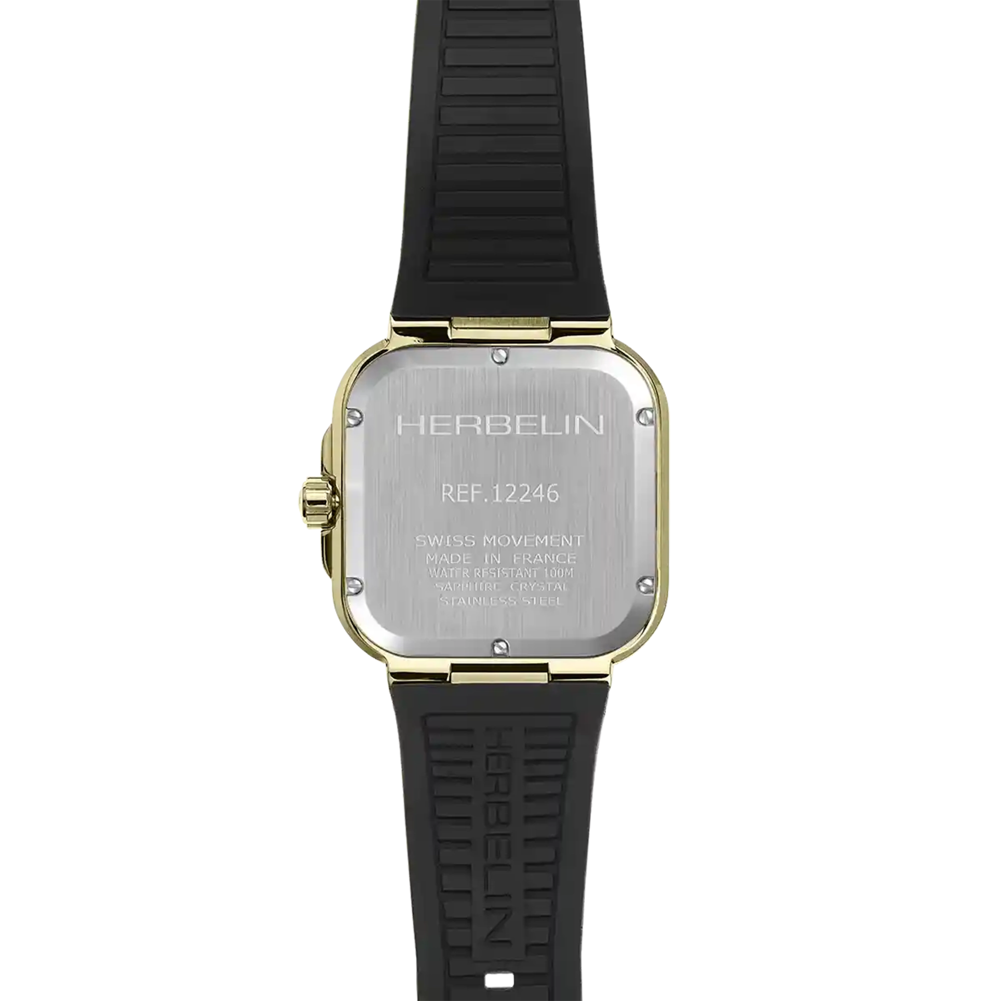 herbelin-cap-camarat-square-montre-homme-quartz-noir-pvd-or-1n-fkm image 4