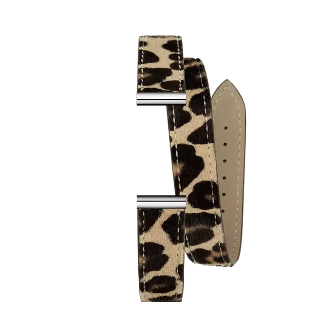 herbelin-antar-s-bracelet-double-tour-cuir-motif-l-opard-gold image 1