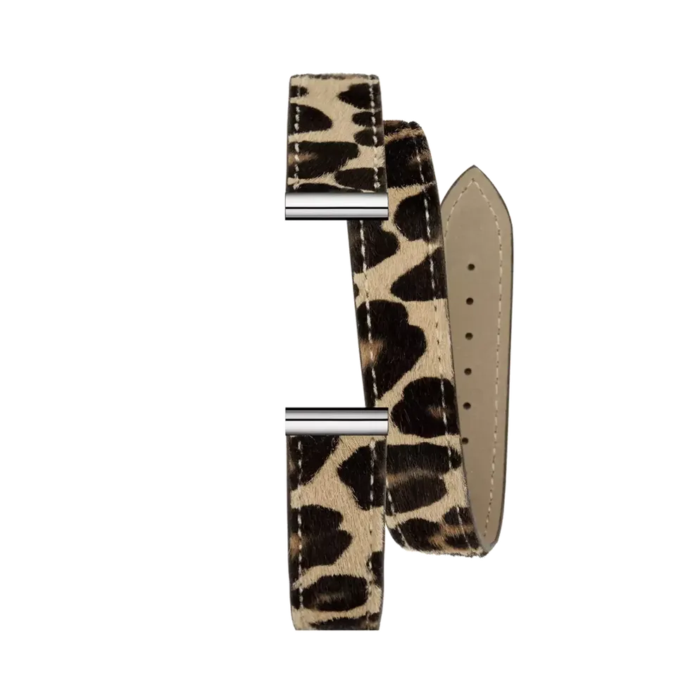 herbelin-antar-s-bracelet-double-tour-cuir-motif-l-opard-gold image 1