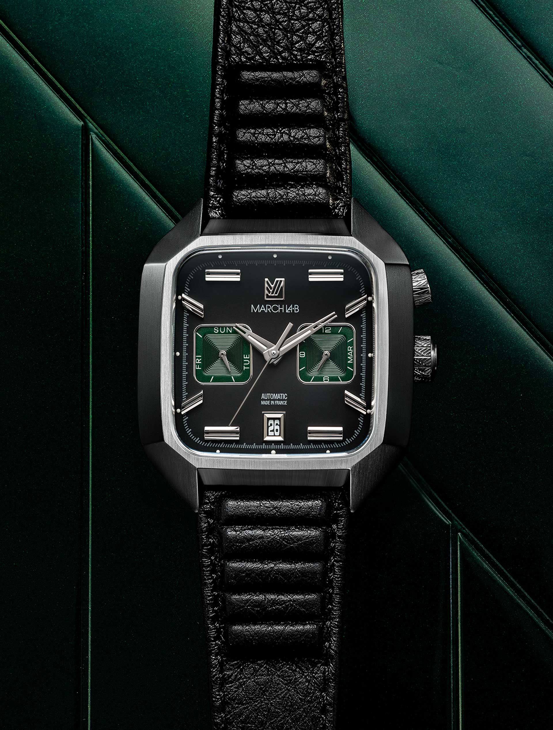 march-la-b-am2-calendar-automatique-phantom-41-mm-montre-homme-cadran-noir image 2