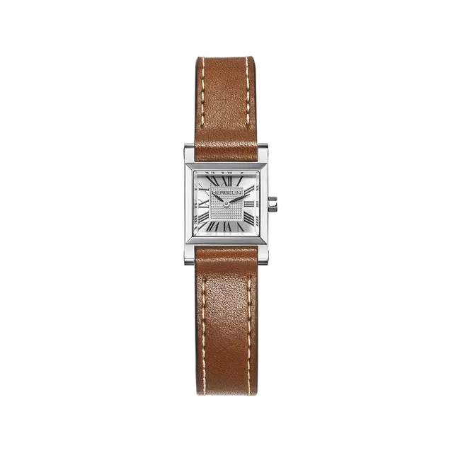 herbelin-antar-s-quartz-carr-acier-cuir-camel-montre-femme image 1