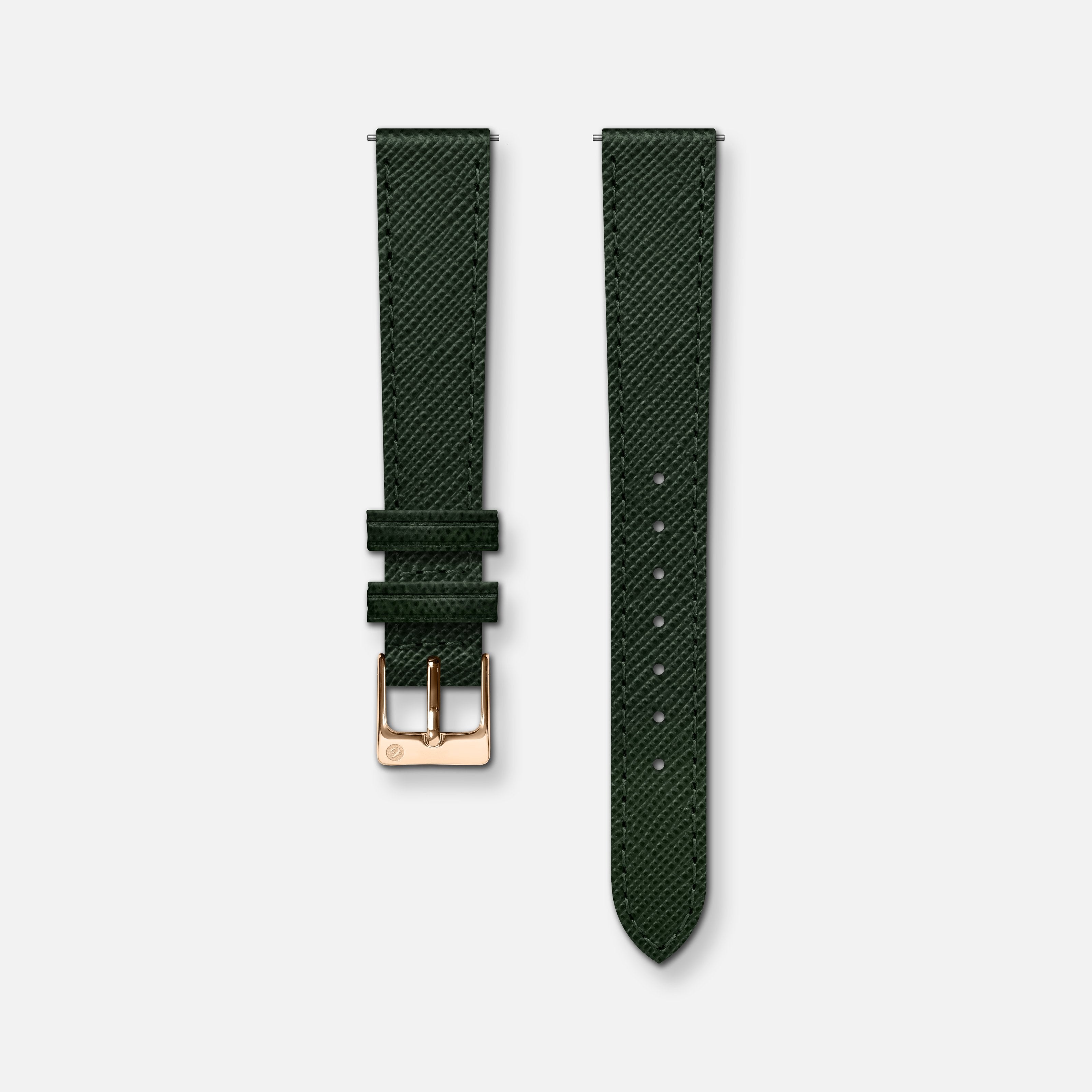 charlie-paris-bracelet-montre-cuir-saffiano-vert-14mm image 1