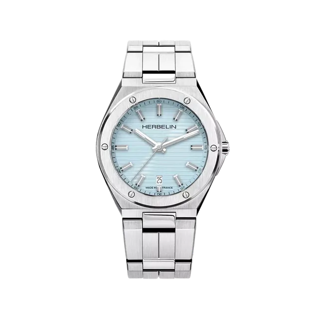 herbelin-cap-camarat-quartz-date-bleu-arctique-acier-316l-homme image 1