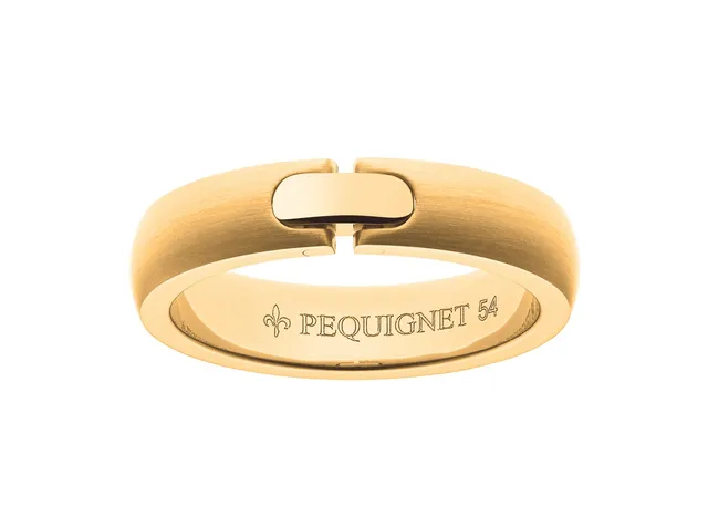 pequignet-moorea-bague-acier-or-jaune-et-diamant-2 image 1