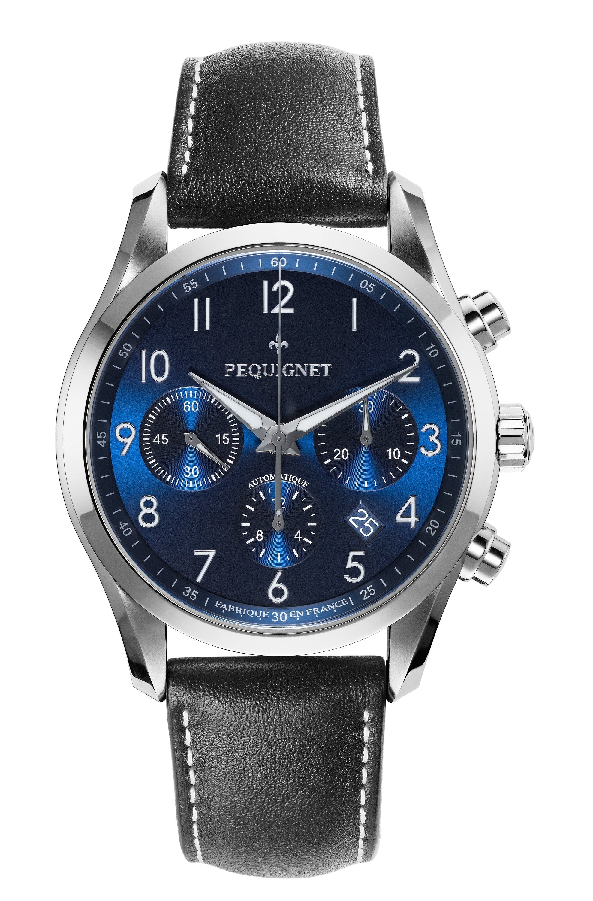 pequignet-l-gance-montre-chronographe-automatique-bleue image 5
