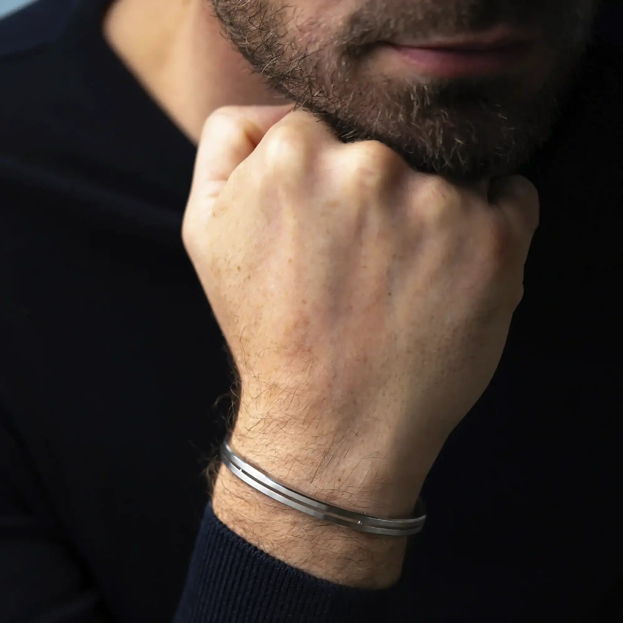 herbelin-jonc-newport-duo-acier-homme image 2