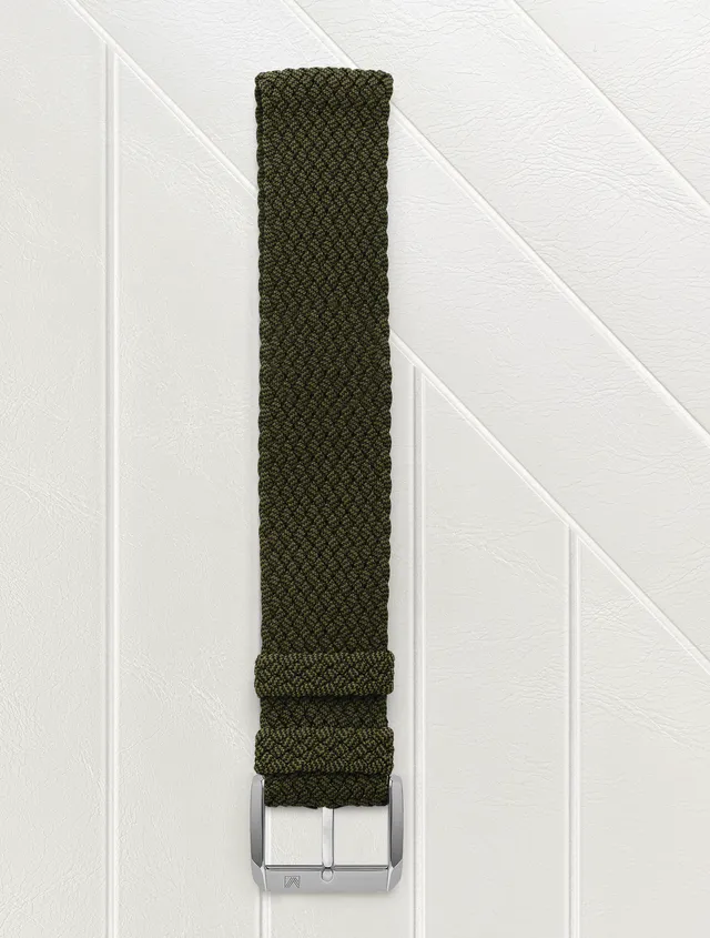 march-la-b-bracelet-tissus-perlon-kaki-20-mm-bracelet-interchangeable image 1