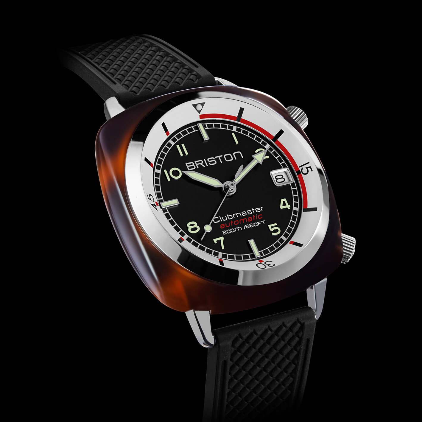 briston-clubmaster-legend-compressor-noir-42-mm-automatique-200m image 2