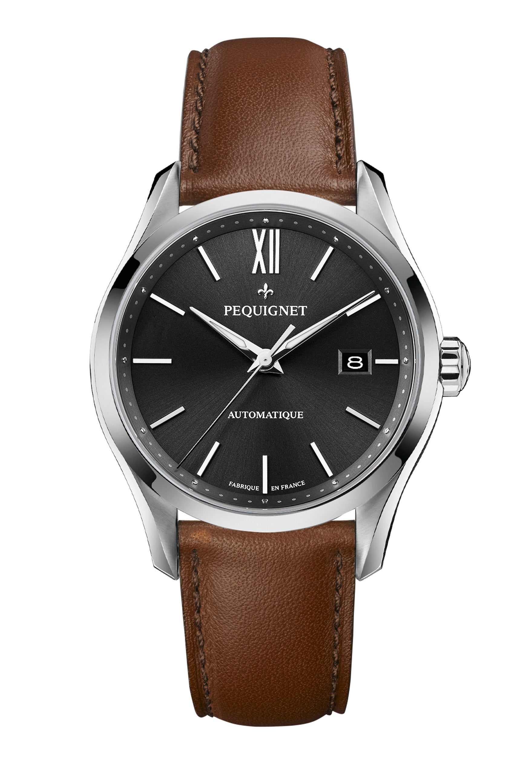 pequignet-l-gance-montre-homme-noire-date-automatique image 7