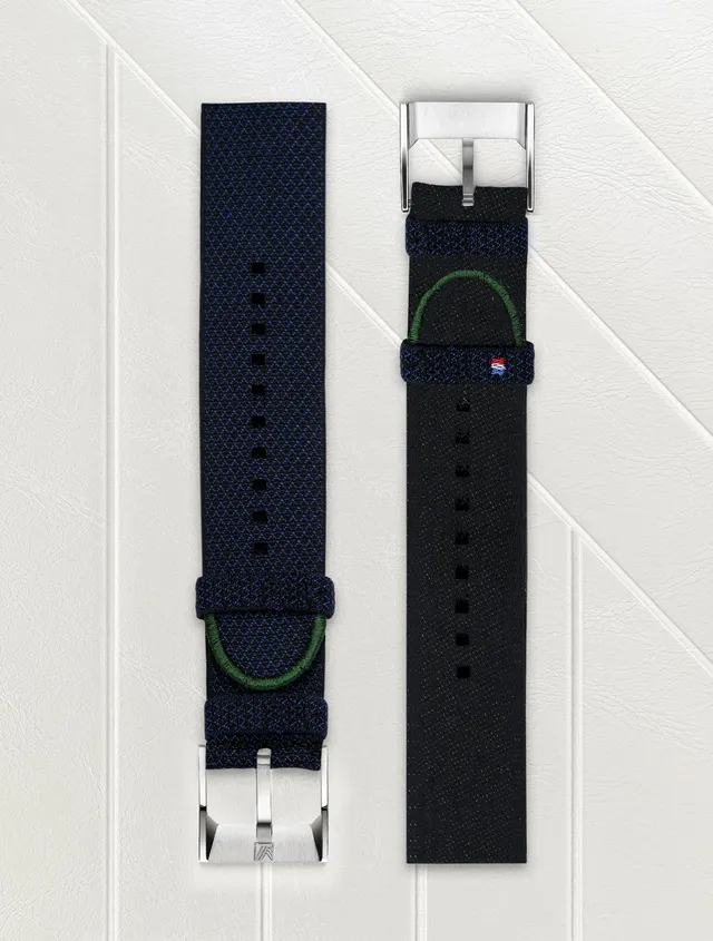 march-la-b-bracelet-jacquard-julien-faure-20mm-bleu-astral-fabriqu-en-france image 1