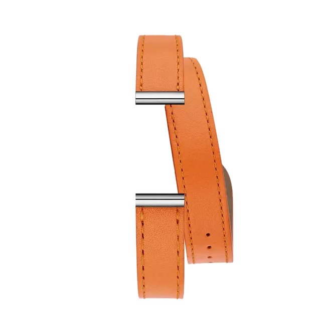 herbelin-antar-s-bracelet-double-tour-cuir-orange-composant image 1