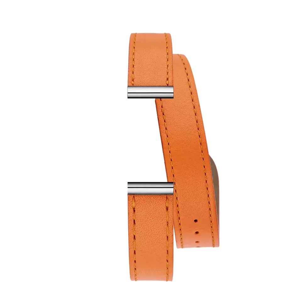 herbelin-antar-s-bracelet-double-tour-cuir-orange-composant image 1
