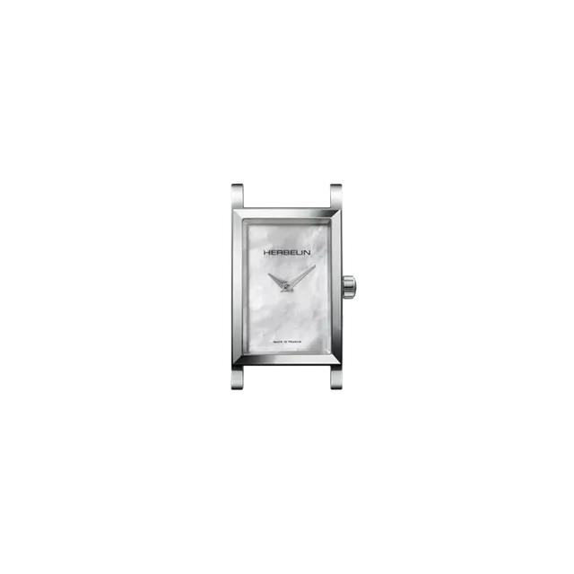 herbelin-antar-s-bo-tier-rectangle-quartz-nacre-acier-facette image 1
