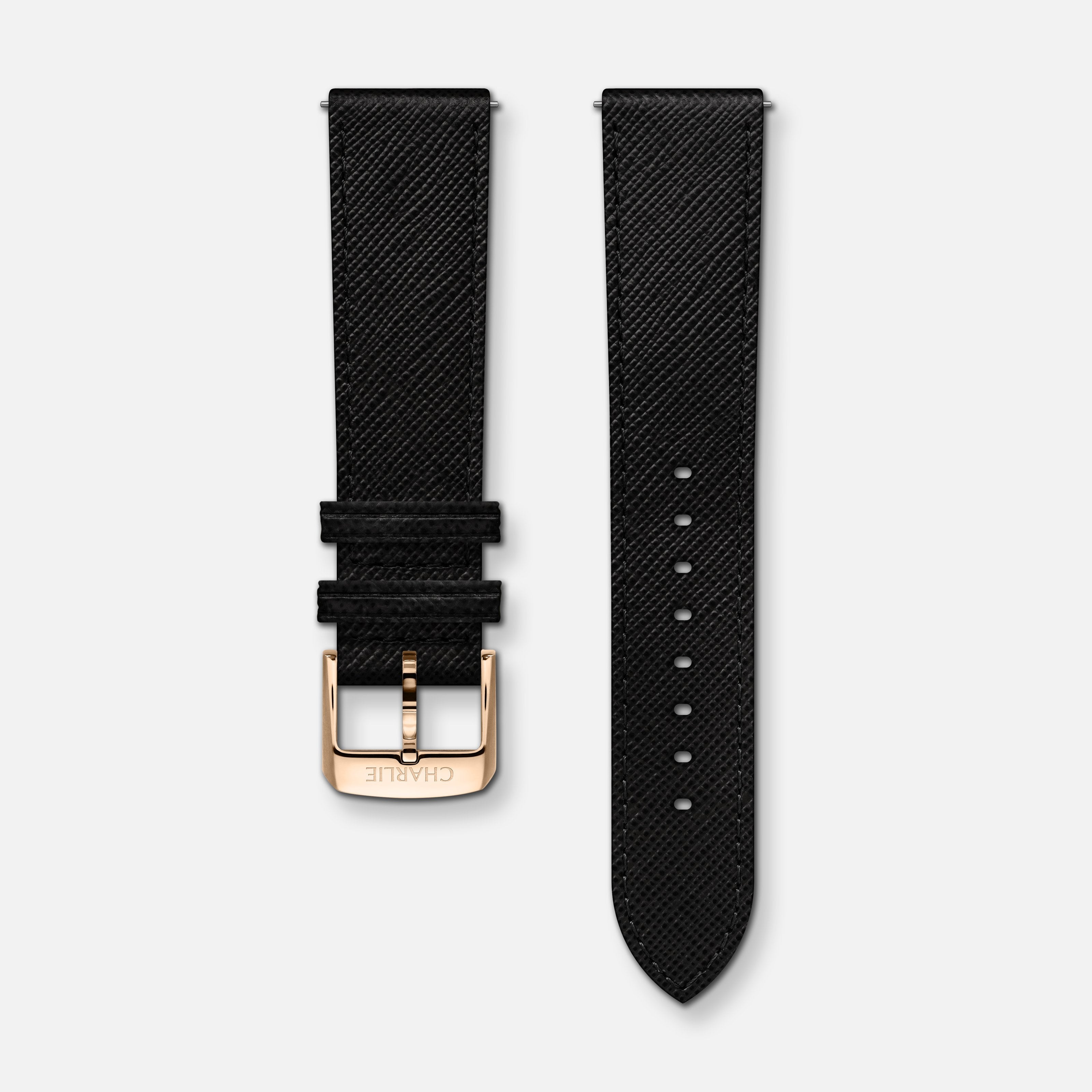 charlie-paris-bracelet-montre-cuir-saffiano-noir-20mm image 3