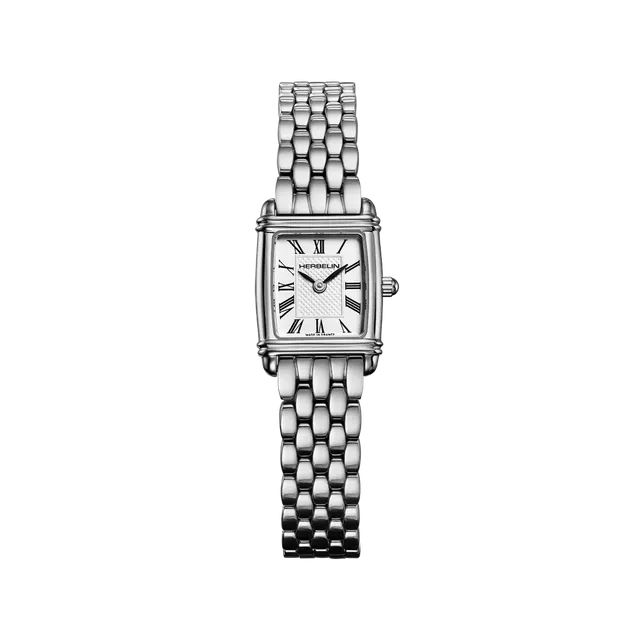 herbelin-art-d-co-montre-femme-acier-cadran-chiffres-romains image 1