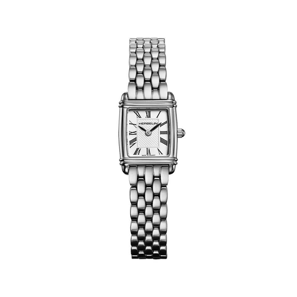 herbelin-art-d-co-montre-femme-acier-cadran-chiffres-romains image 1