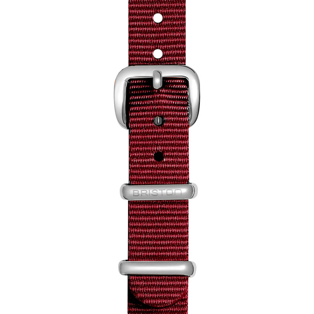 briston-bracelet-type-nato-12-mm-bordeaux-pour-clubmaster-lady image 2