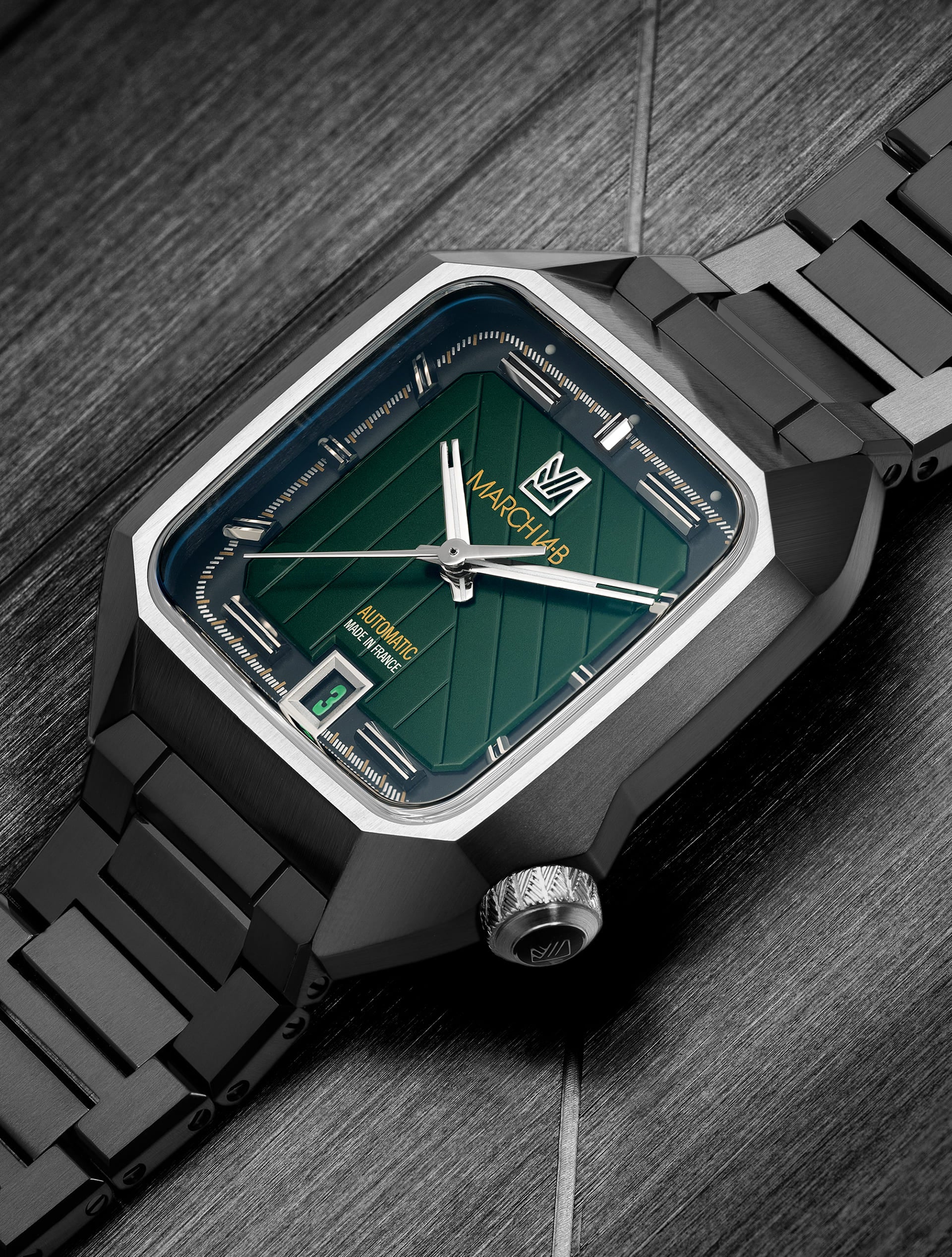 march-la-b-am2-slim-automatique-ultimate-montre-homme-36-mm-cadran-vert image 2