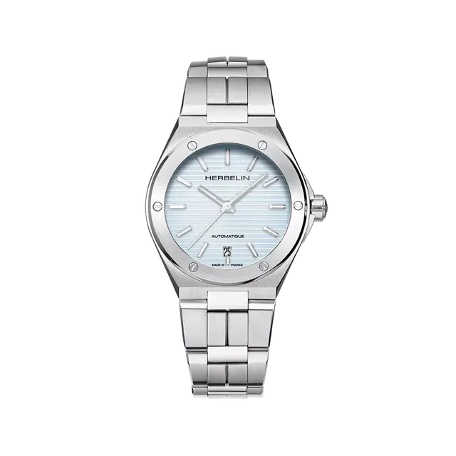 herbelin-cap-camarat-automatique-montre-femme-acier-bleu-arctique image 1