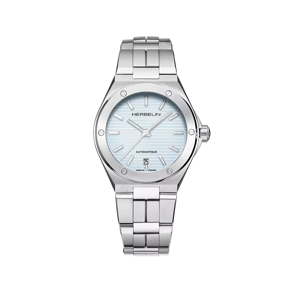herbelin-cap-camarat-automatique-montre-femme-acier-bleu-arctique image 1