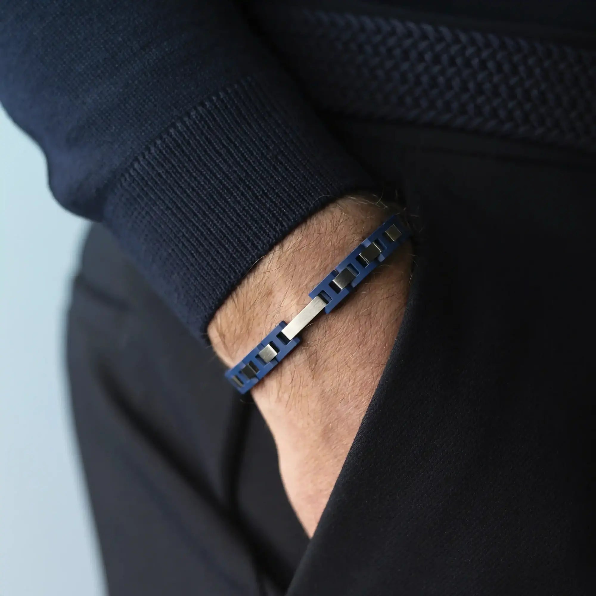 herbelin-cap-camarat-bracelet-homme-acier-c-ramique-bleue image 2
