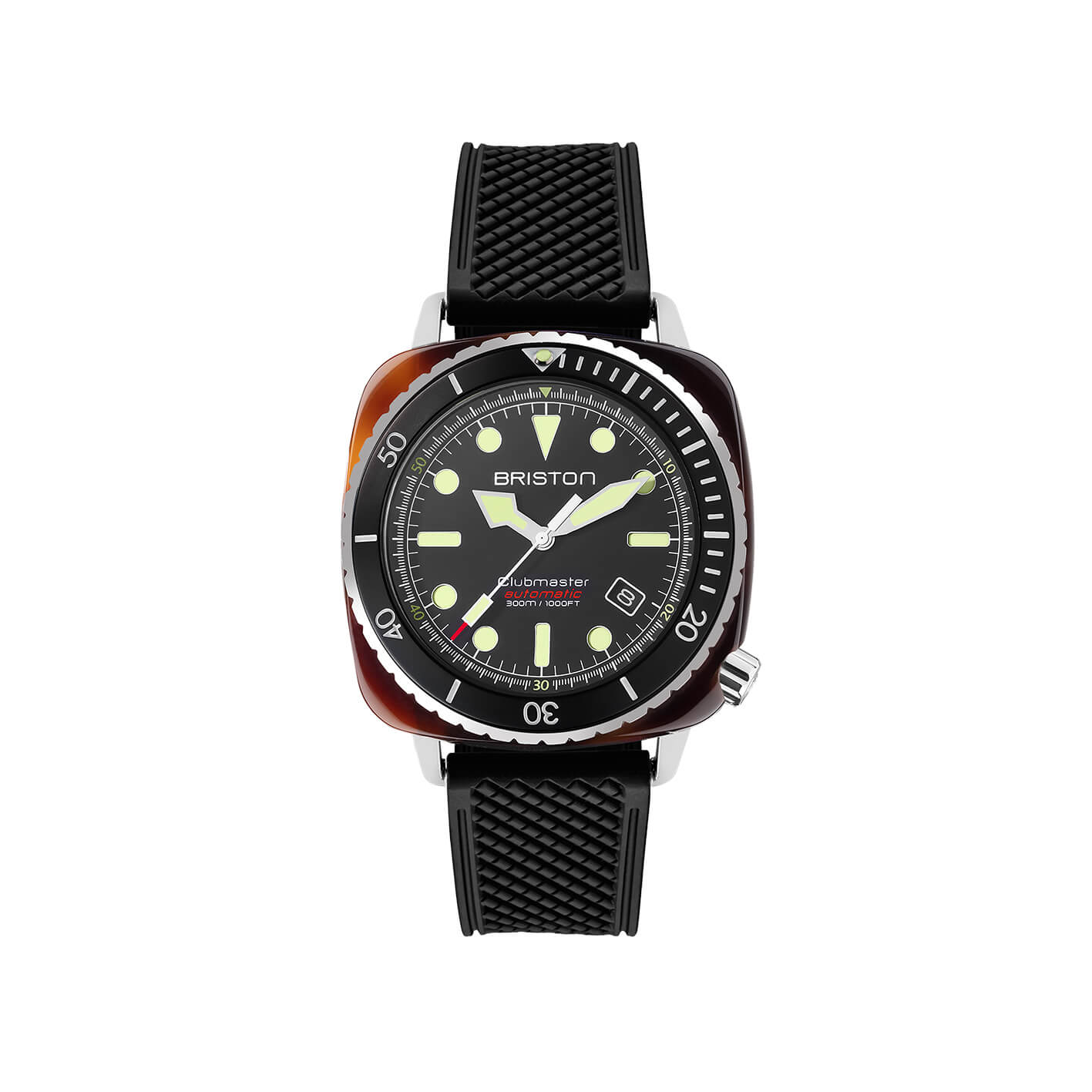 briston-clubmaster-classic-bracelet-rubber-fkm-20-mm-noir image 2
