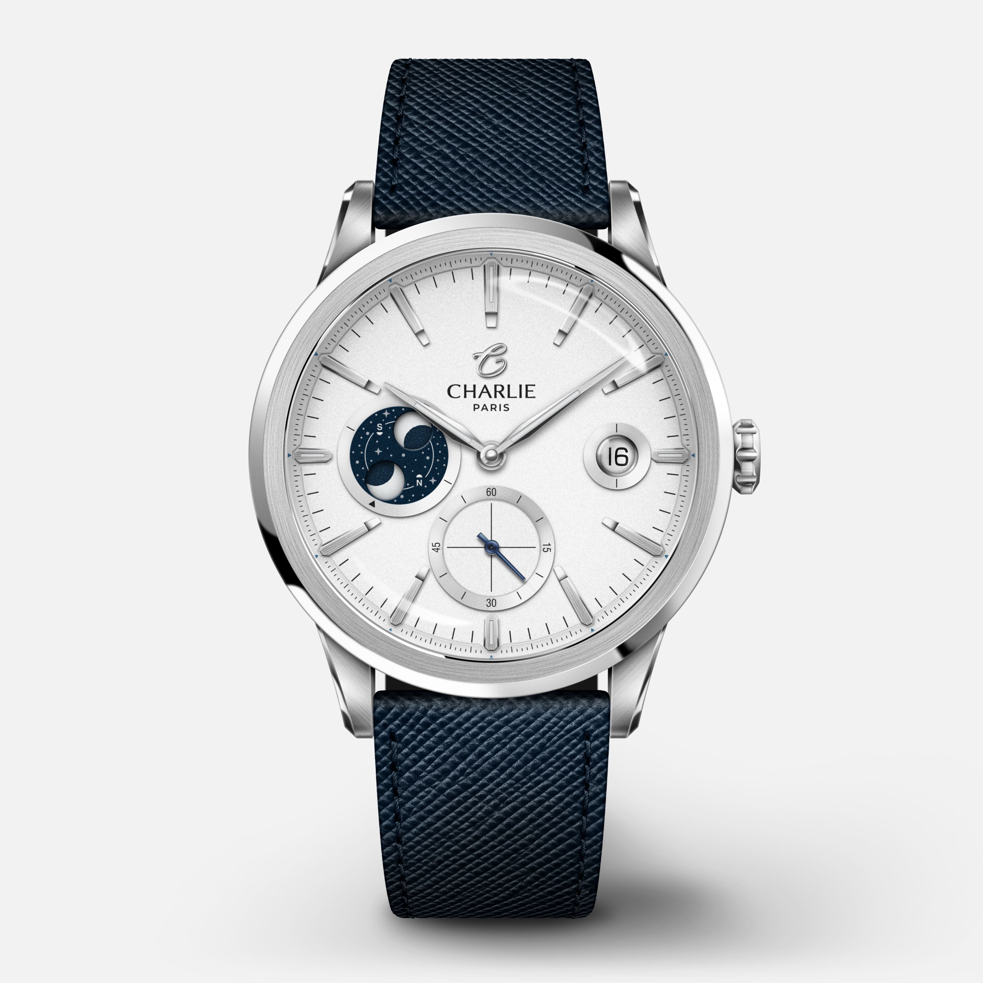 charlie-paris-alliance-phase-de-lune-blanc-montre-automatique-39mm-soprod-c105 image 7
