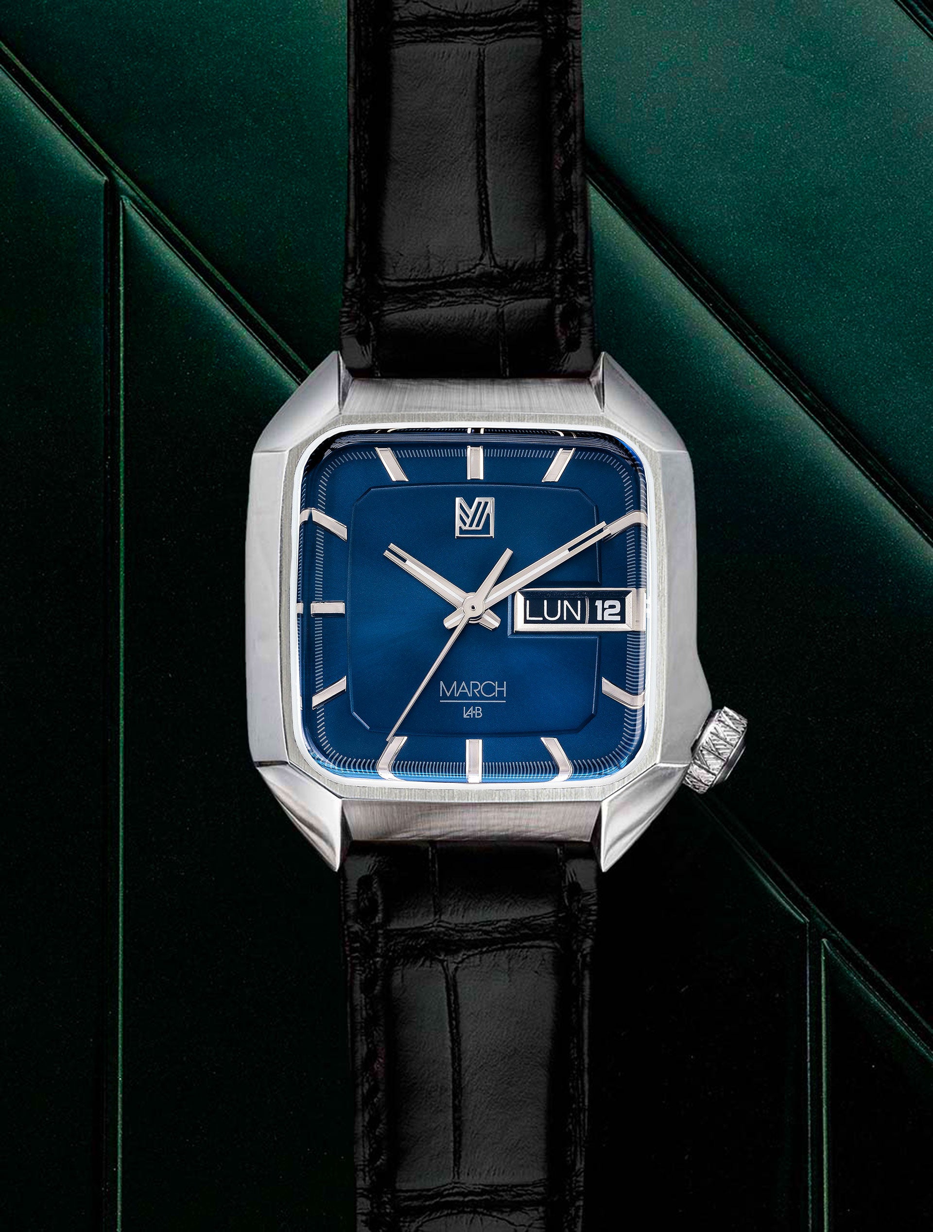 march-la-b-am2-electrique-ocean-montre-homme-octogonale-39-mm-cadran-bleu image 3