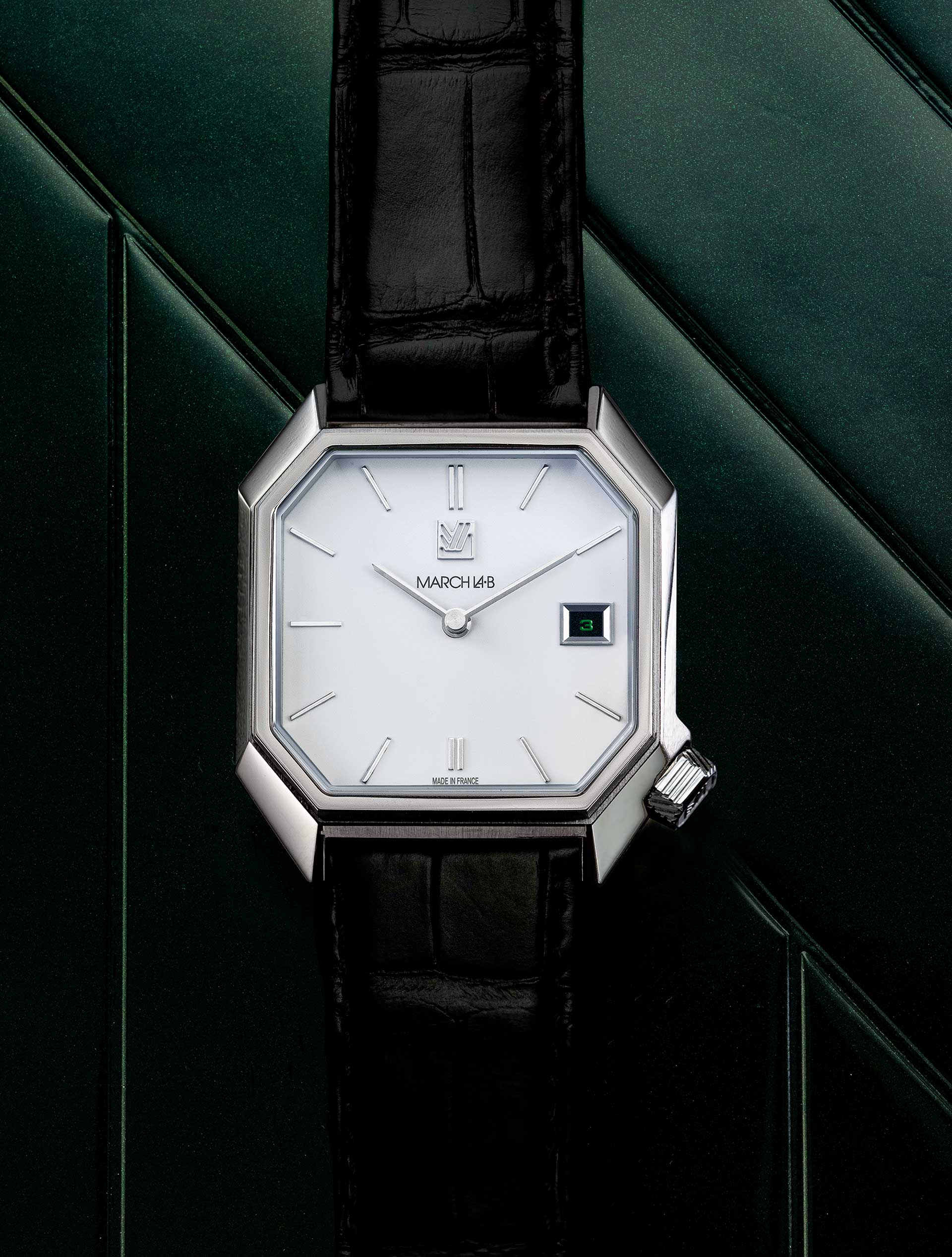 march-la-b-mansart-automatique-white-date-34-mm-montre-automatique-mixte image 2