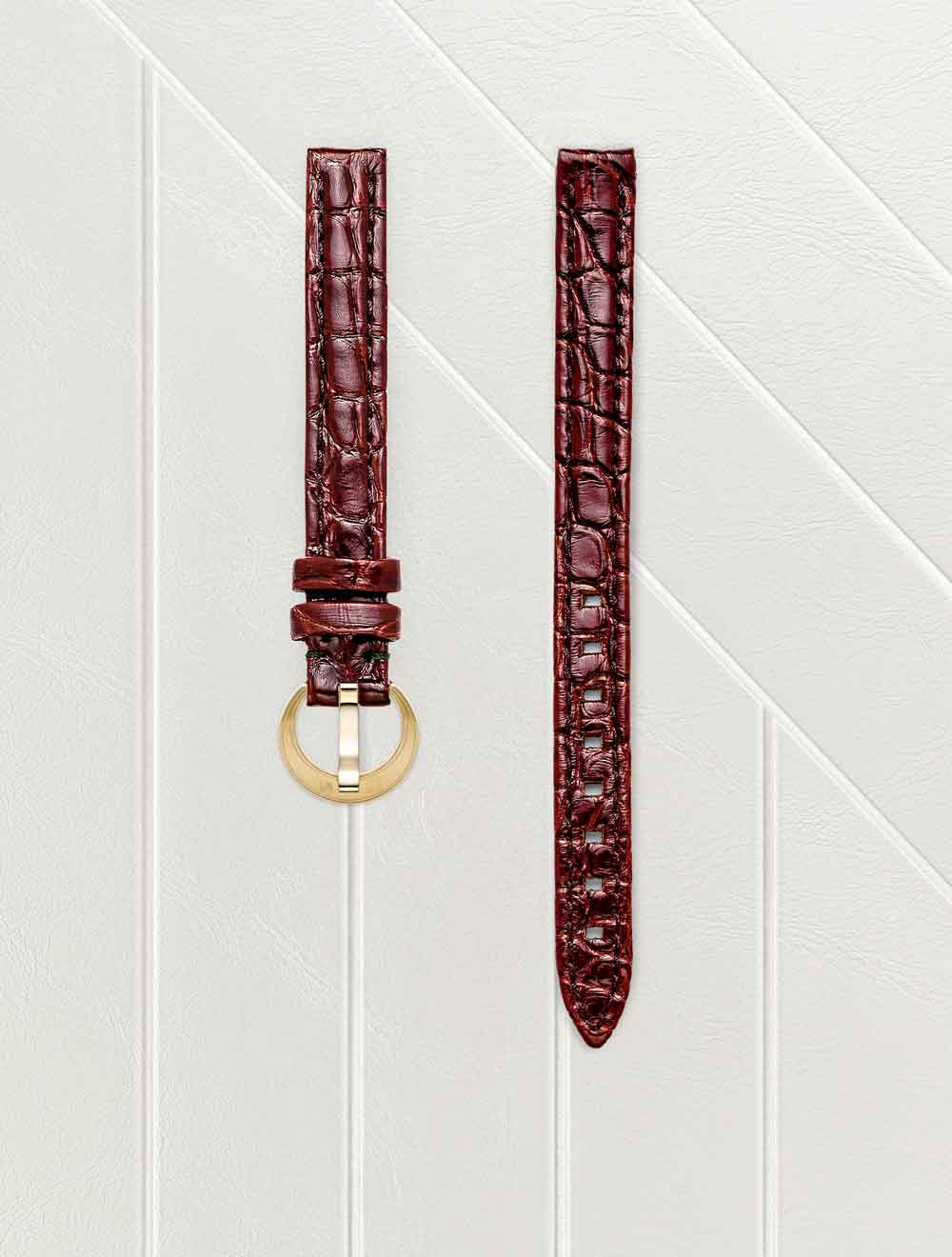march-la-b-bracelet-alligator-marron-10-mm-bracelet-femme-lady-volante image 2