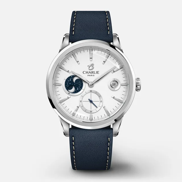 charlie-paris-alliance-phase-de-lune-blanc-montre-automatique-39mm-soprod-c105 image 1