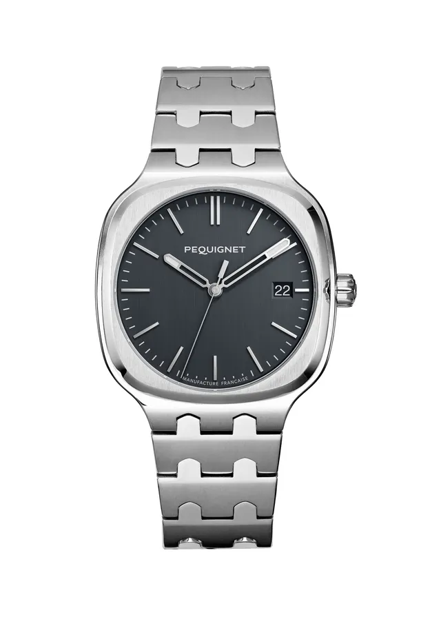 pequignet-concorde-40mm-cadran-gris-anthracite-calibre-initial-montre-femme-acie image 1