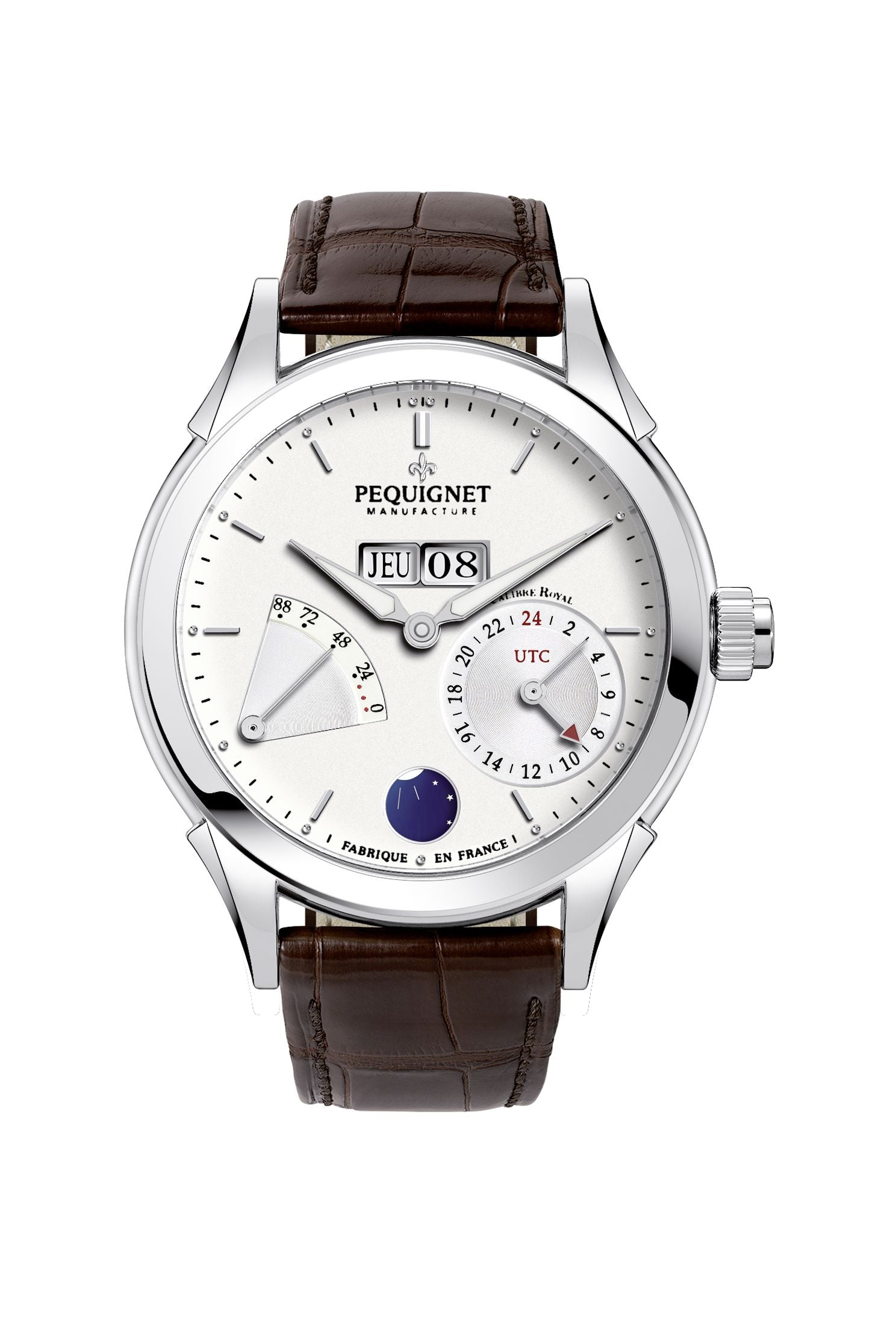 pequignet-royale-gmt-montre-cadran-argent-opalin-calibre-royal image 1