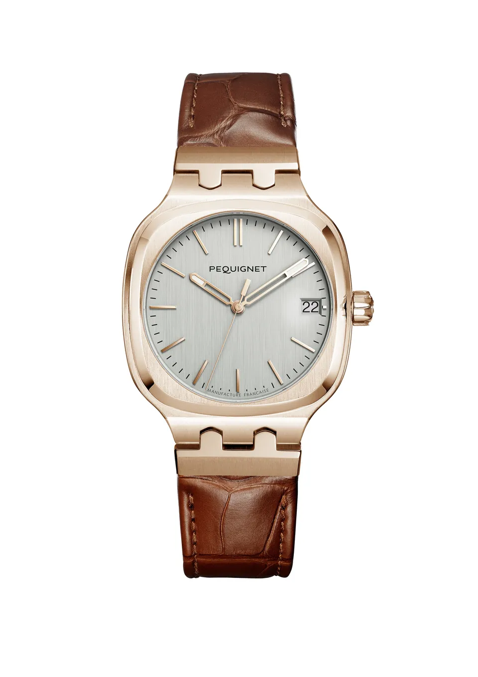 pequignet-concorde-montre-or-rose-18-carats-36-mm-cadran-argent image 1