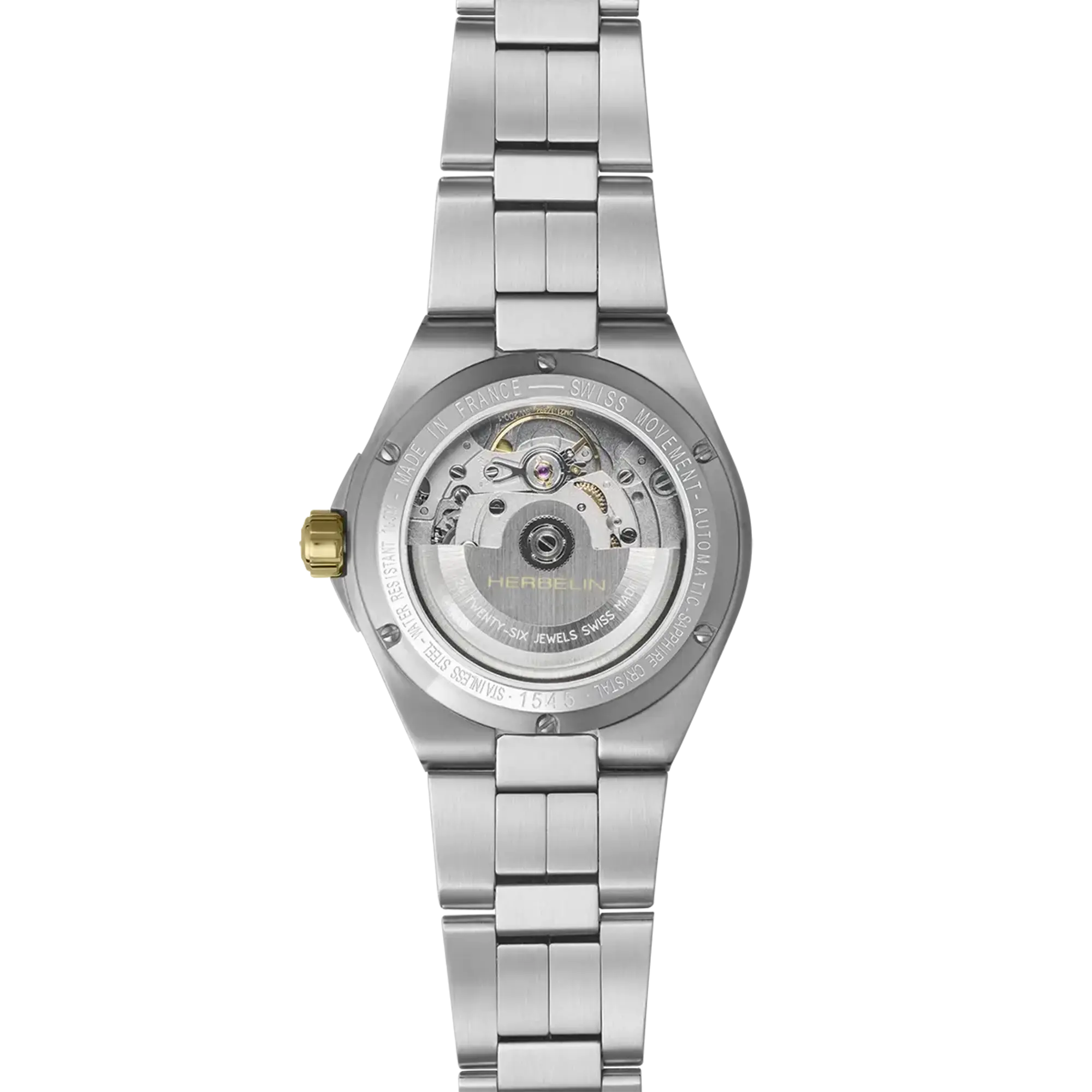herbelin-cap-camarat-automatique-montre-femme-bicolore-nacre-fond-transparent image 4