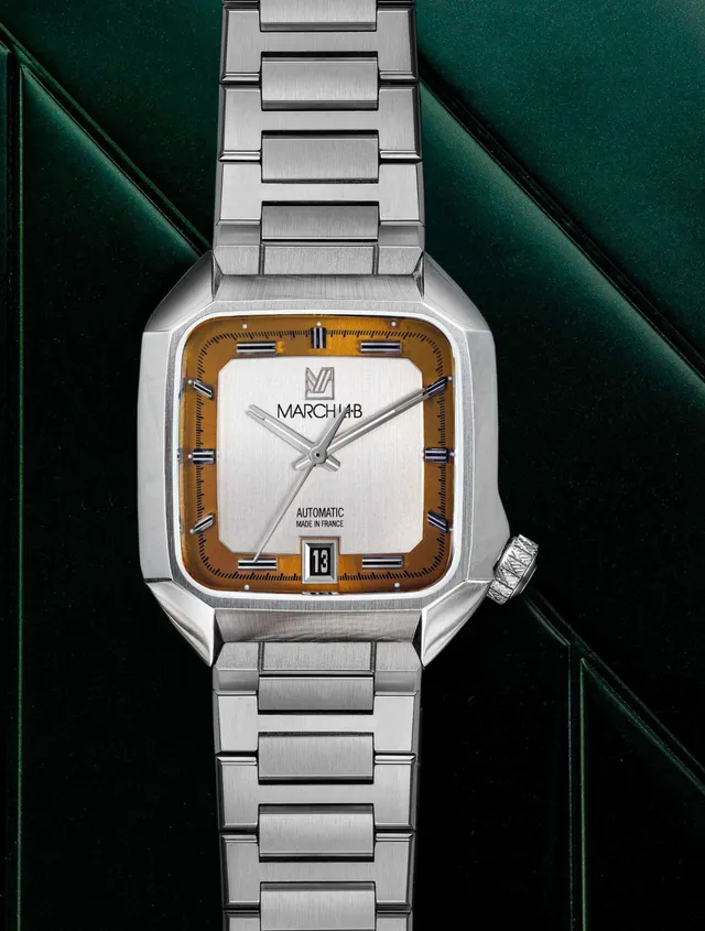 march-la-b-am2-slim-automatique-shelter-montre-homme-36-mm-cadran-bicolore image 1