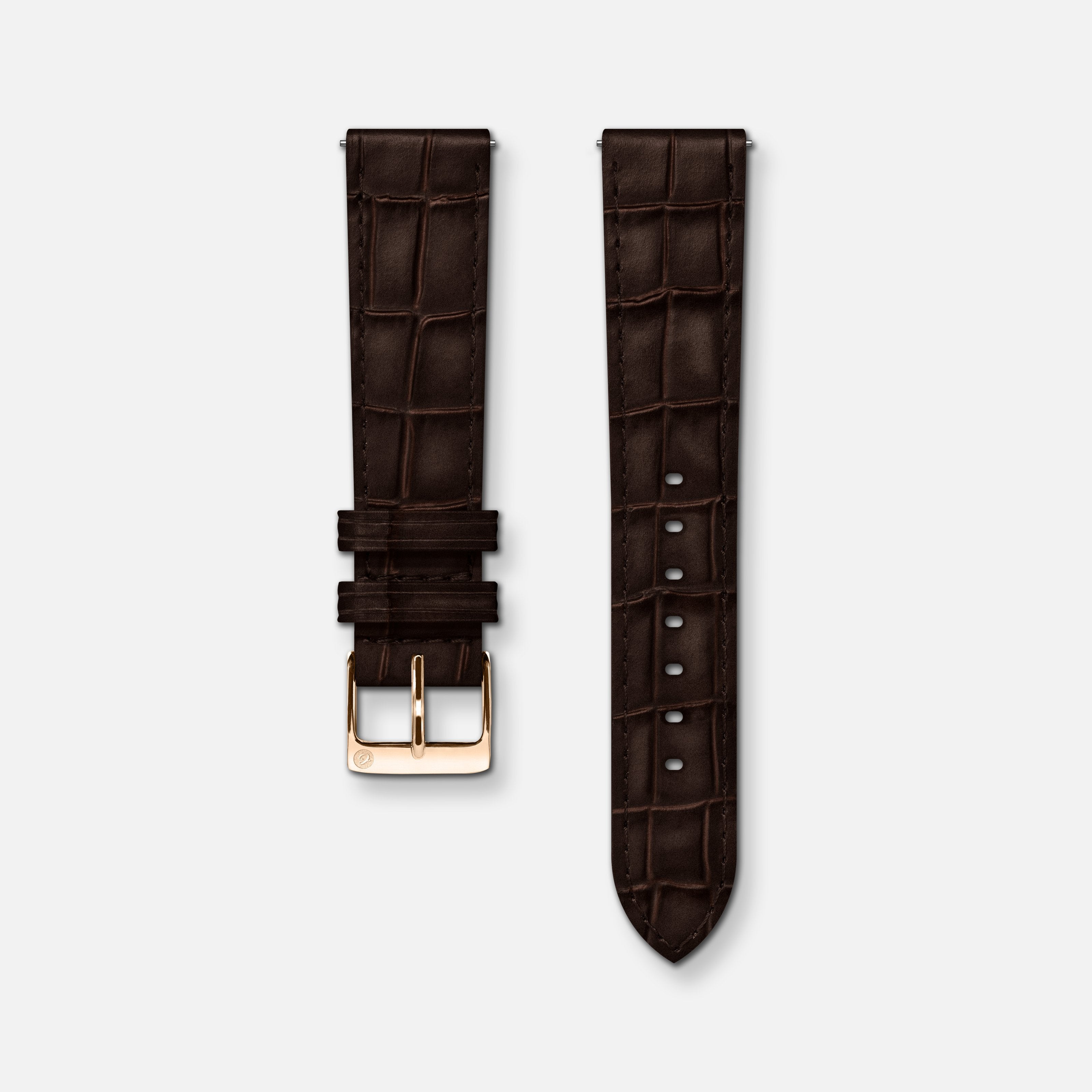 charlie-paris-bracelet-cuir-crocograin-chocolat-18mm-initial image 1