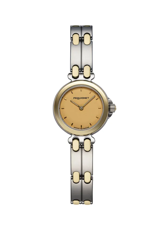pequignet-moorea-25-mm-or-et-acier-cadran-champagne-quartz-femme image 1