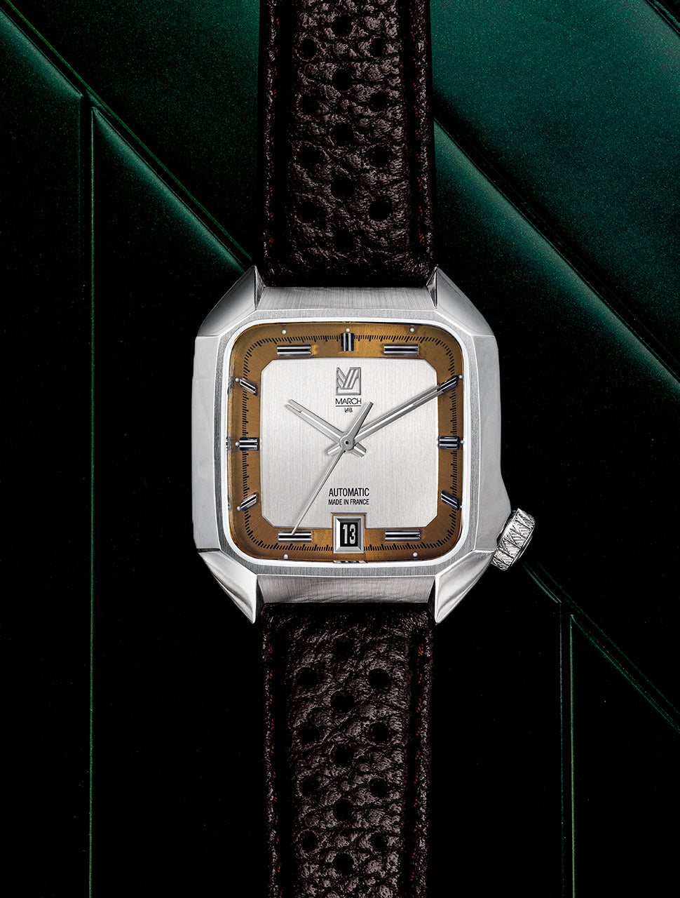 march-la-b-am2-slim-automatique-shelter-montre-homme-36-mm-cadran-bicolore image 4