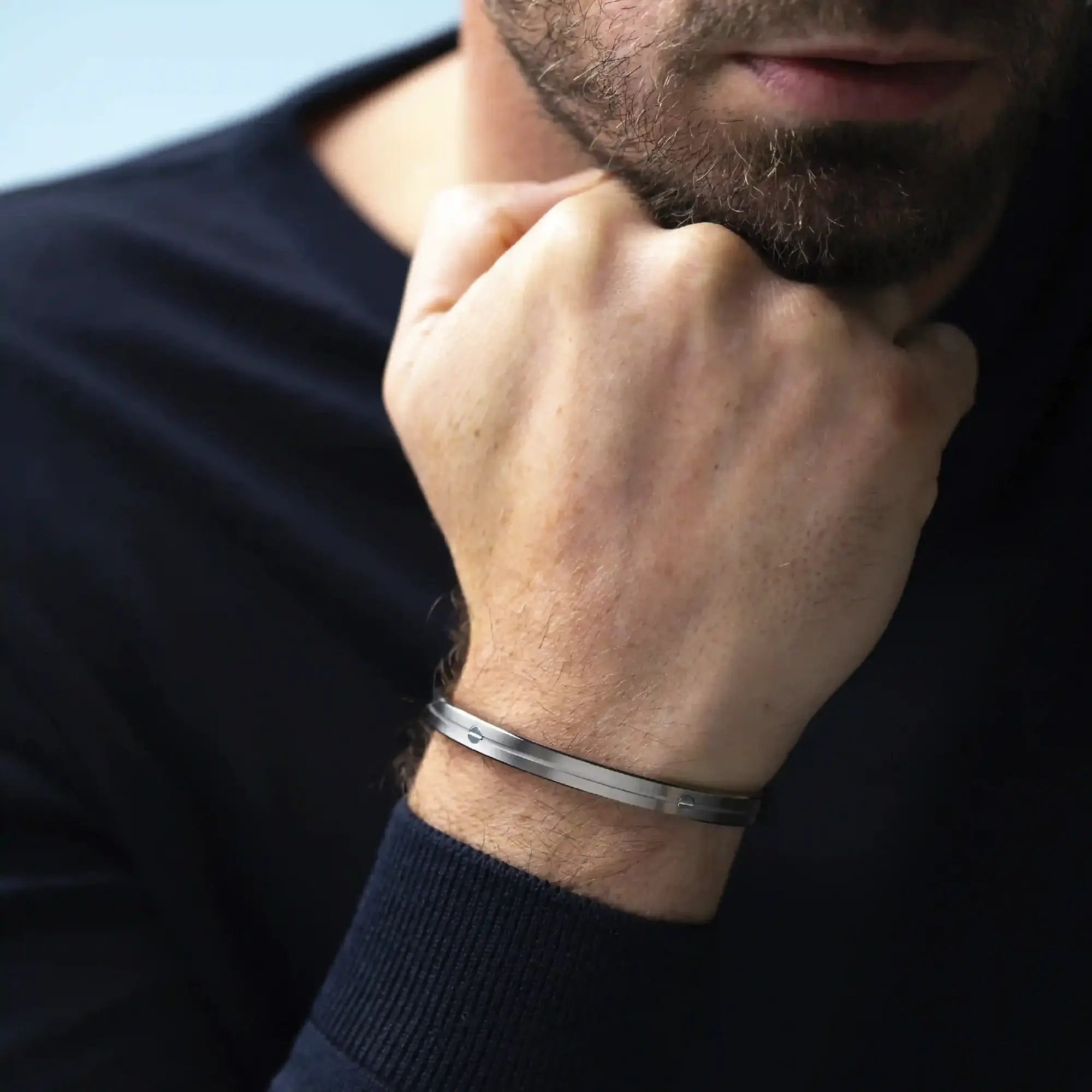 herbelin-jonc-newport-acier-bracelet-rigide-homme image 2