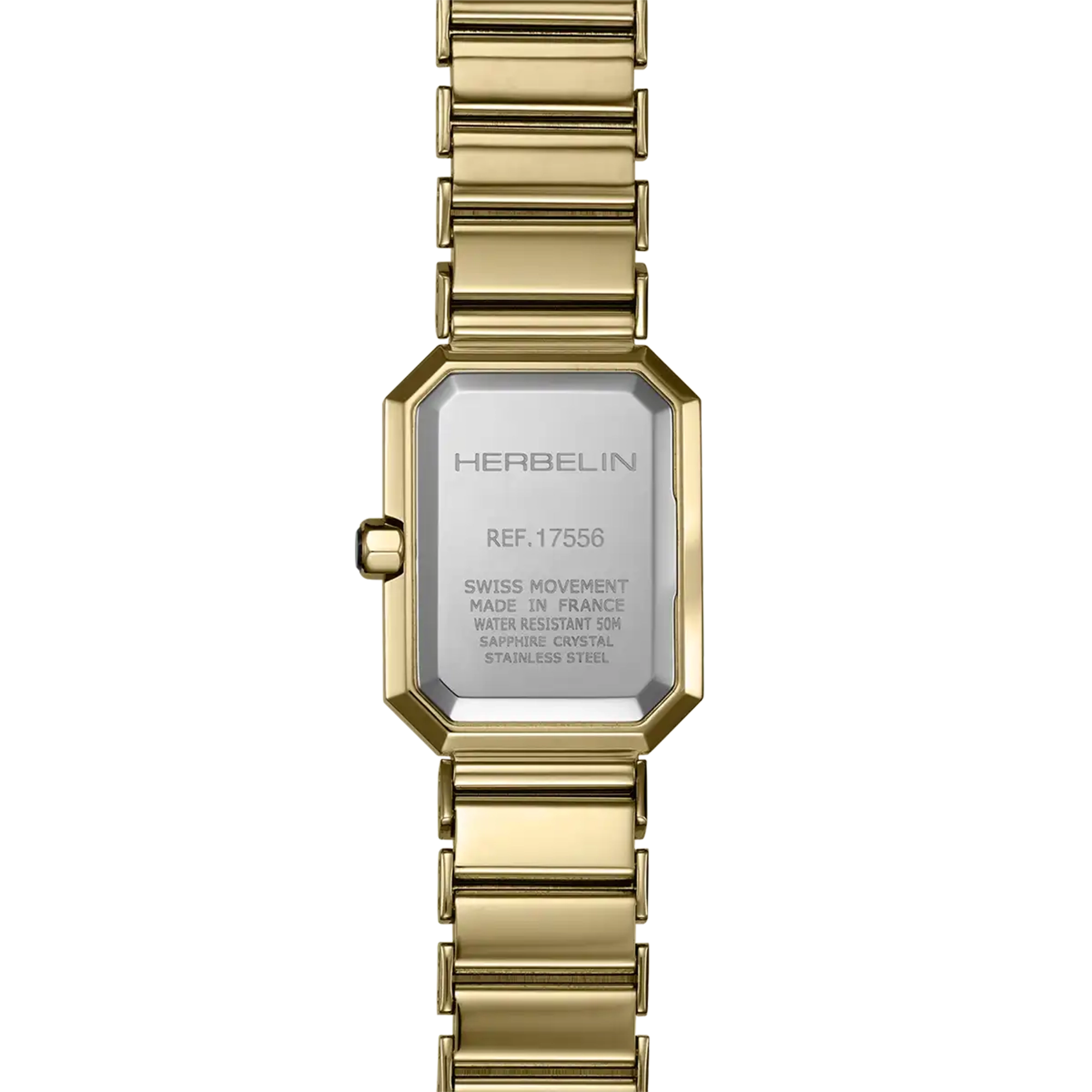 herbelin-octog-ne-montre-quartz-femme-nacre-blanche-et-acier-pvd-or-jaune image 4