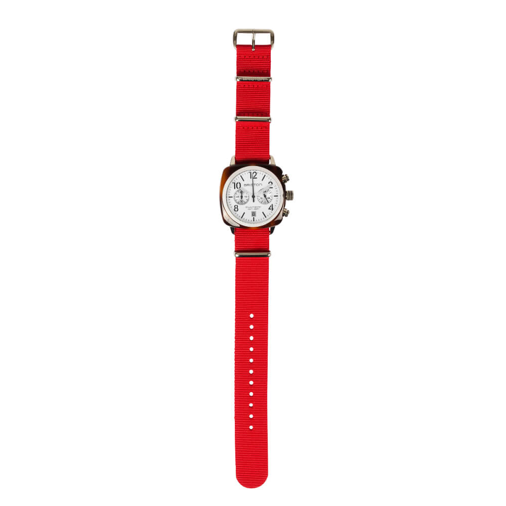 briston-clubmaster-classic-bracelet-type-nato-20-mm-rouge image 2