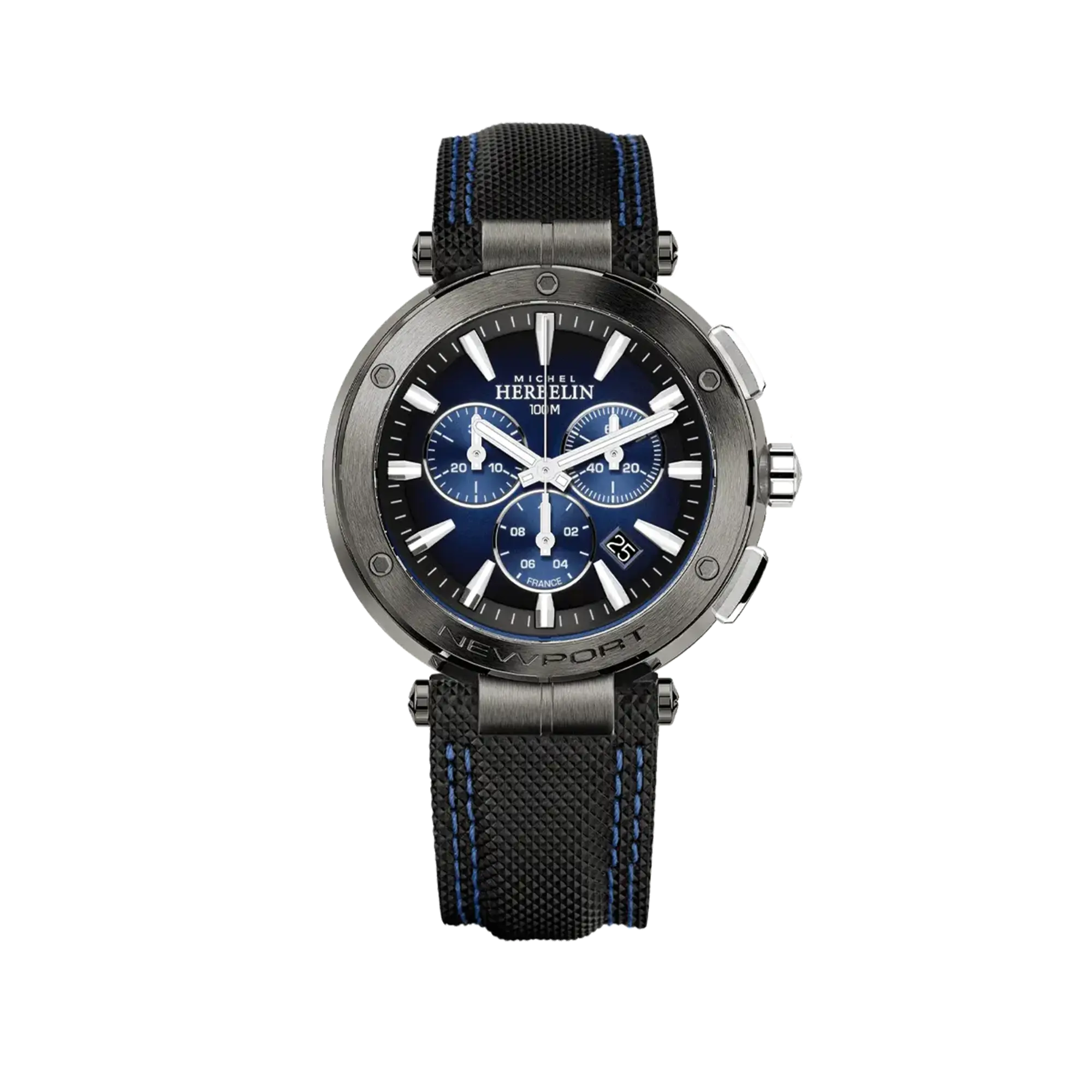herbelin-newport-chronographe-quartz-acier-pvd-noir-homme image 1