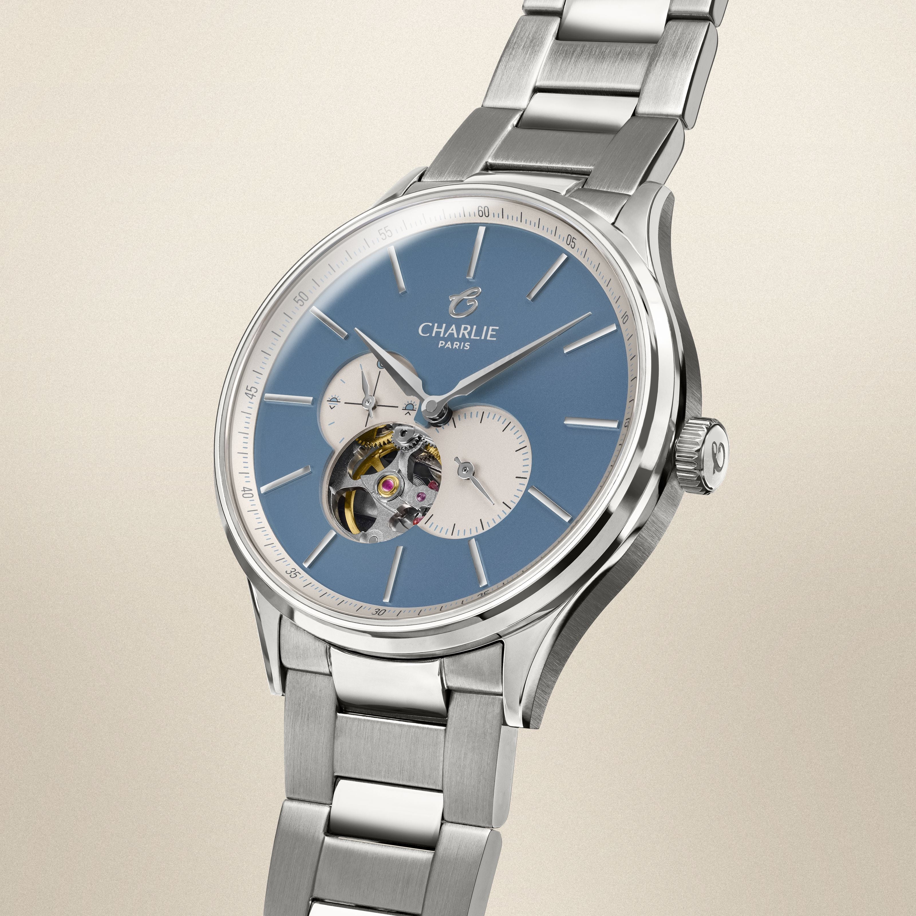 charlie-paris-initial-c-ur-ouvert-summer-blue-automatique-40mm image 4