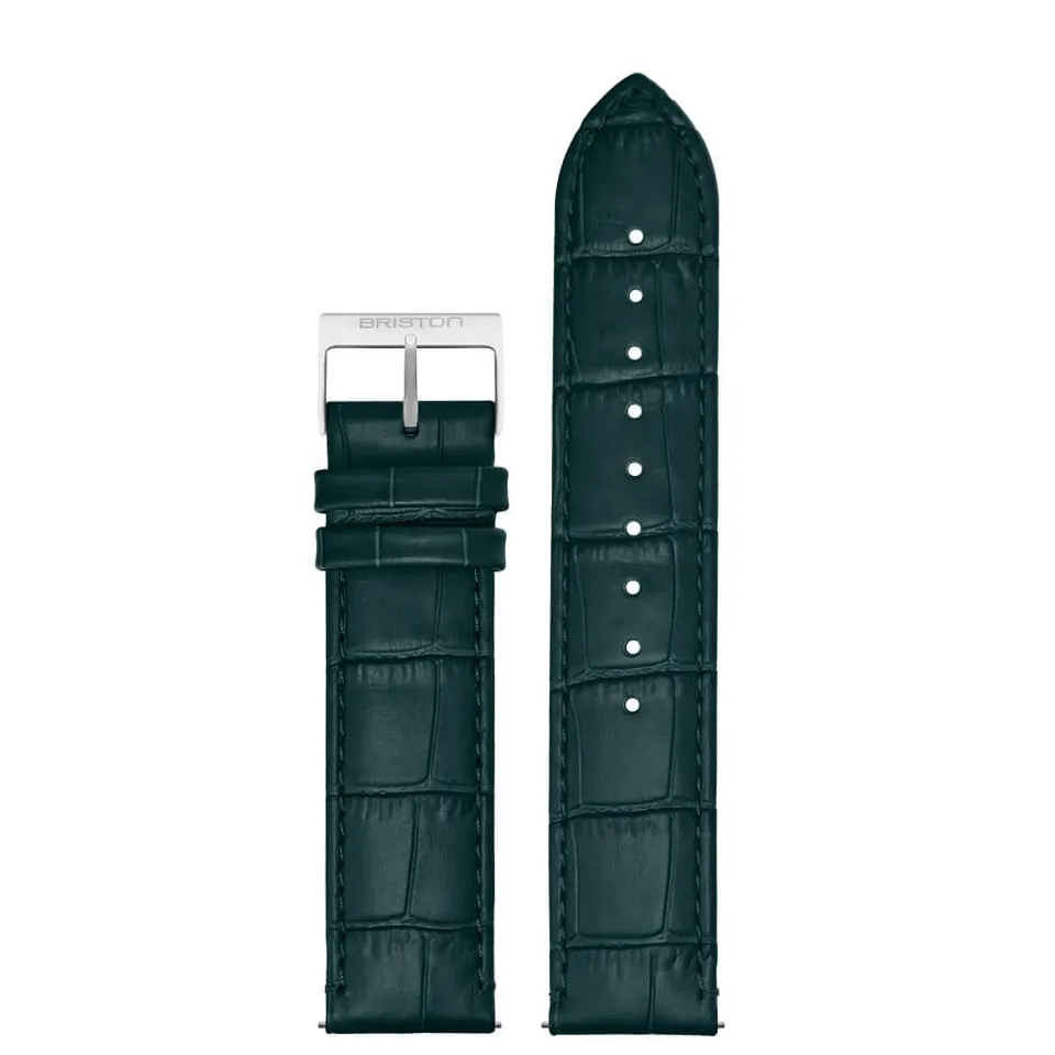 briston-bracelet-cuir-luxury-20-mm-vert-mat image 1