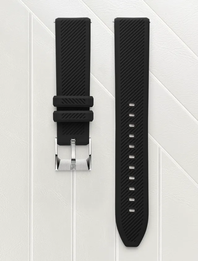 march-la-b-bracelet-montre-silicone-noir-20-mm-interchangeable image 1