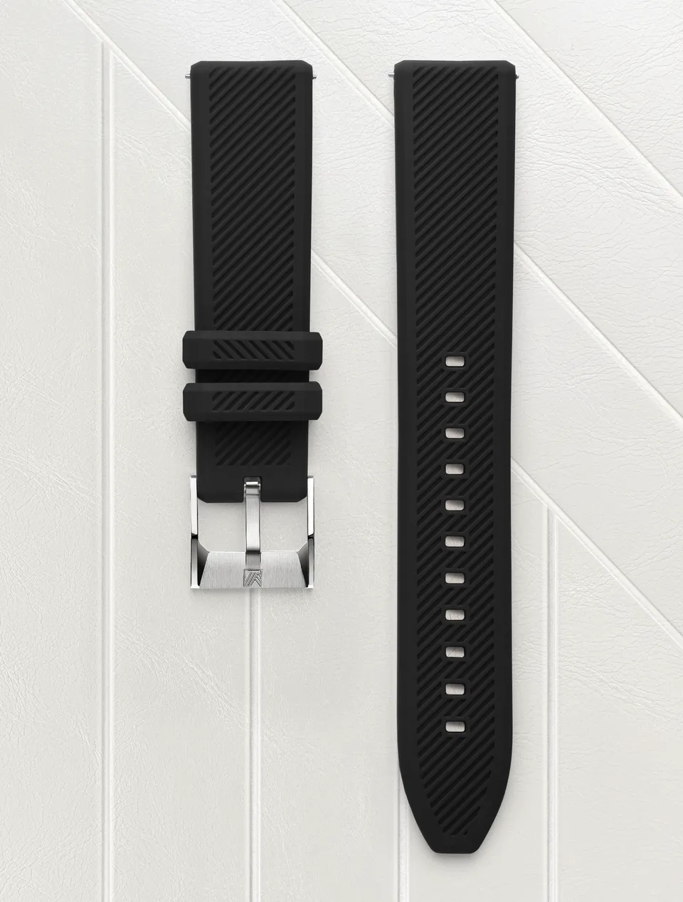 march-la-b-bracelet-montre-silicone-noir-20-mm-interchangeable image 1
