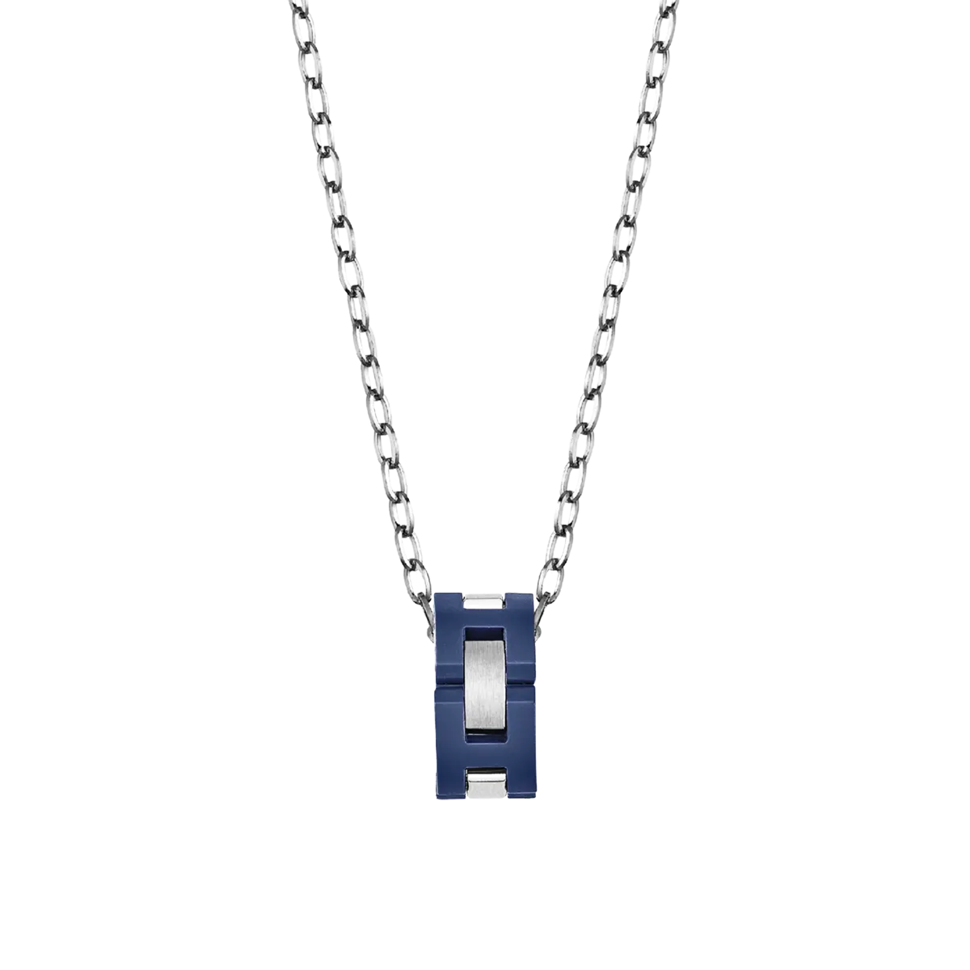herbelin-cap-camarat-collier-homme-acier-et-c-ramique-bleue image 1